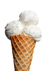 Image showing vanilla ice cream cone