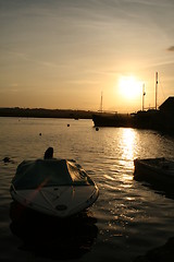 Image showing Topsham Quay at Sunset