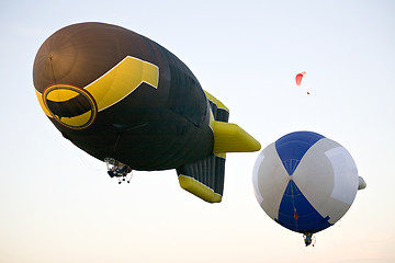 Image showing two flying dirigibles