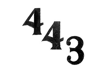 Image showing four four three