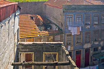 Image showing destroyed houses, Porto, Portugal