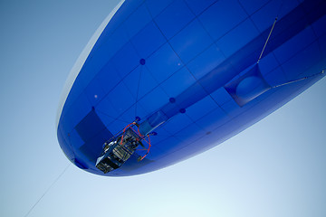 Image showing flying blimp close-up