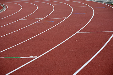 Image showing  bent lines of a marking of stadium