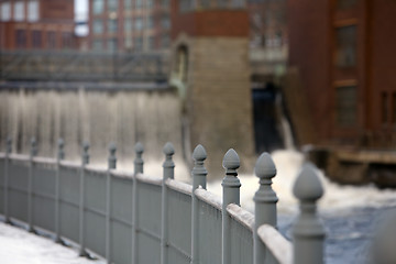 Image showing Grey iron fencing
