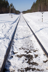 Image showing winter railway