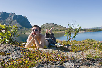 Image showing sunbathing