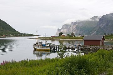 Image showing Rural wooden pier