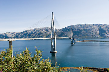 Image showing cable-braced bridge