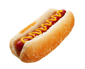 Image showing Hot Dog With Mustard