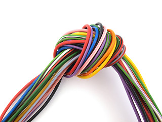 Image showing Close up of multicoloured wire