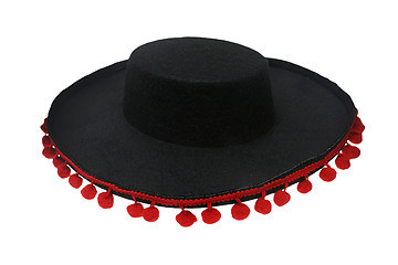 Image showing Black sombrero mexicano isolated