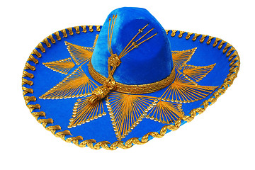 Image showing Nice blue sombrero mexicano isolated