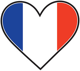 Image showing French Heart Flag