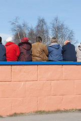 Image showing Womens sit on commissary