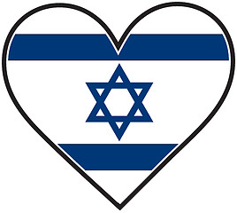 Image showing Israel Heart Flag