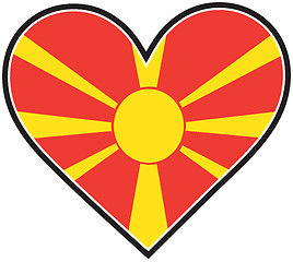 Image showing Macedonia Heart Flag