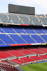 Image showing view of Nou Camp Stadium in Barcelona