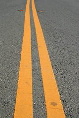 Image showing Two Yellow Road Lines