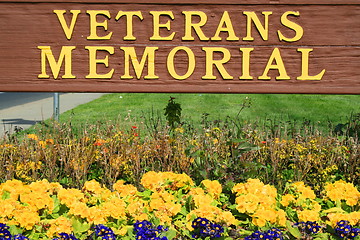 Image showing Veterans Memorial Sign