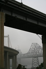 Image showing Two Bridges in a Fog