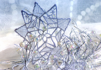 Image showing lace star winter decoration