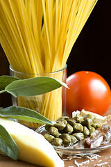 Image showing products for cooking spaghetti