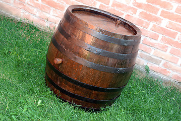 Image showing Wood Wine barrel