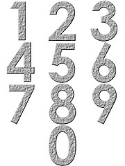 Image showing 3D Stone Numbers