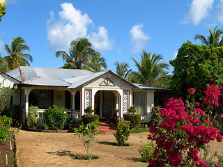 Image showing native house with zinc metal roof nicaragua