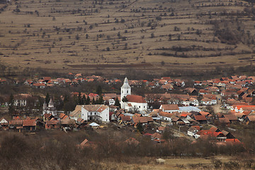 Image showing Romanian village in a mountainous region-horizontal version