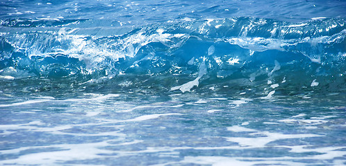 Image showing Blue sea  wave