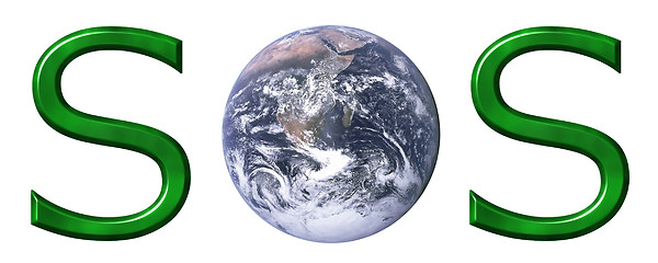 Image showing Planet Earth SOS