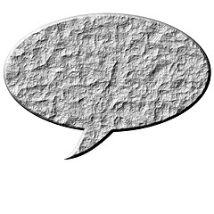 Image showing 3D Stone Speech Bubble