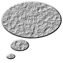 Image showing 3D Stone Thought Bubble