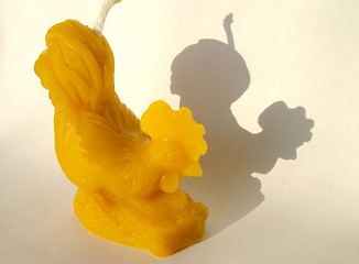 Image showing Cock from wax