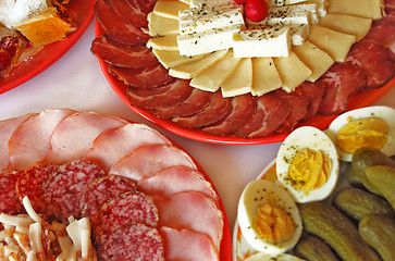 Image showing Appetizing meat dishes