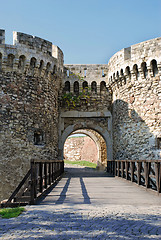 Image showing Tower gate of stone fortress  in Belgrade