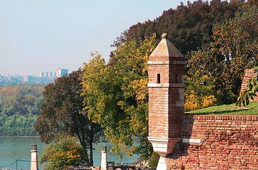 Image showing Details old stone fortress Kalemegdan in Belgrade