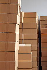 Image showing Boxes piles