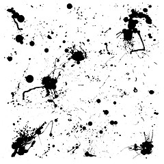 Image showing grunge black splat ink