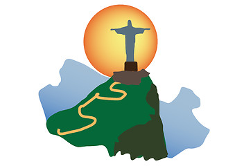 Image showing Christ Redeemer Corcavado Mountain Rio De Janeiro