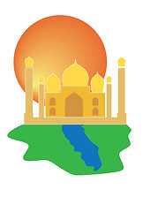 Image showing Taj Mahal tourism icon 