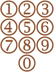 Image showing Wooden Framed Numbers