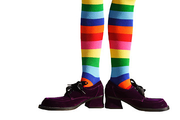 Image showing Clown Feet Isolated
