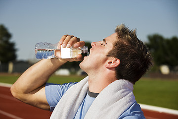 Image showing Thirsty Athlete