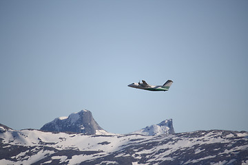 Image showing plane and mountain