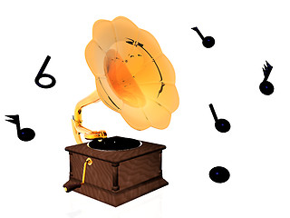 Image showing Retro gramophone