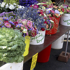 Image showing Flower and vegetable market