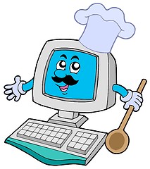 Image showing Computer chef with spoon