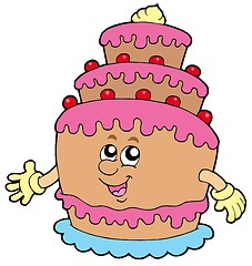 Image showing Smiling cartoon cake